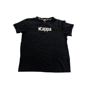 Kappa Short Sleeve T-Shirt in Black kids